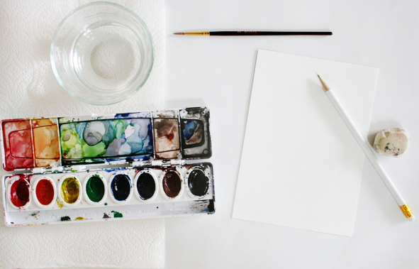 591x379 Learn How To Paint Watercolor Letters Jones Design Company