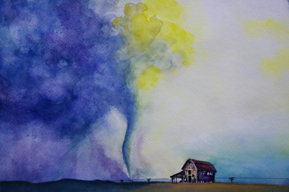 1000x665 Tornado Watercolor George Porter