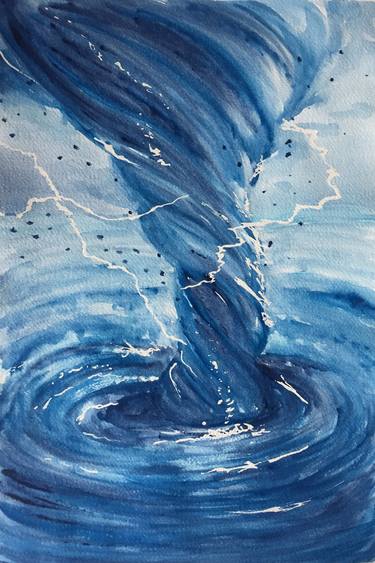 375x563 Tornado Watercolor Painting Painting By Daria Ceppelli Saatchi Art