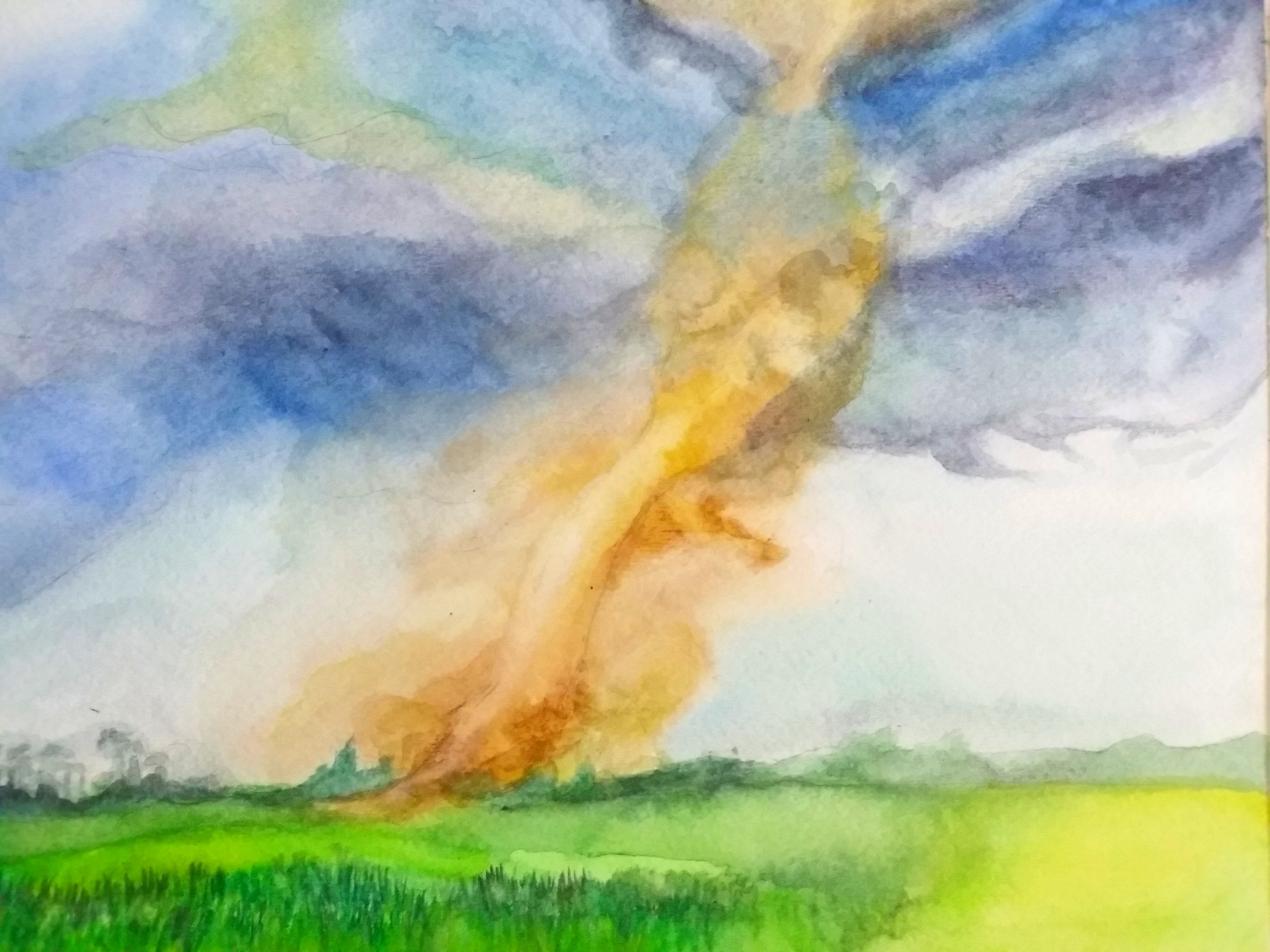 3264x2448 Terracotta Tornado Watercolor