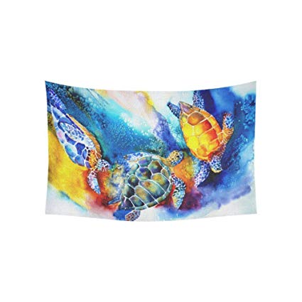 425x425 Abstract Tortoise Wall Art Home Decor, Watercolor