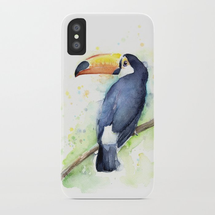 700x700 Toucan Tropical Bird Watercolor Iphone Case By Olechka Society6