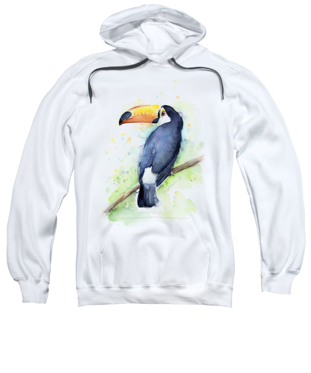 1000x1200 Toucan Watercolor Adult Pull Over Hoodie For Sale By Olga Shvartsur