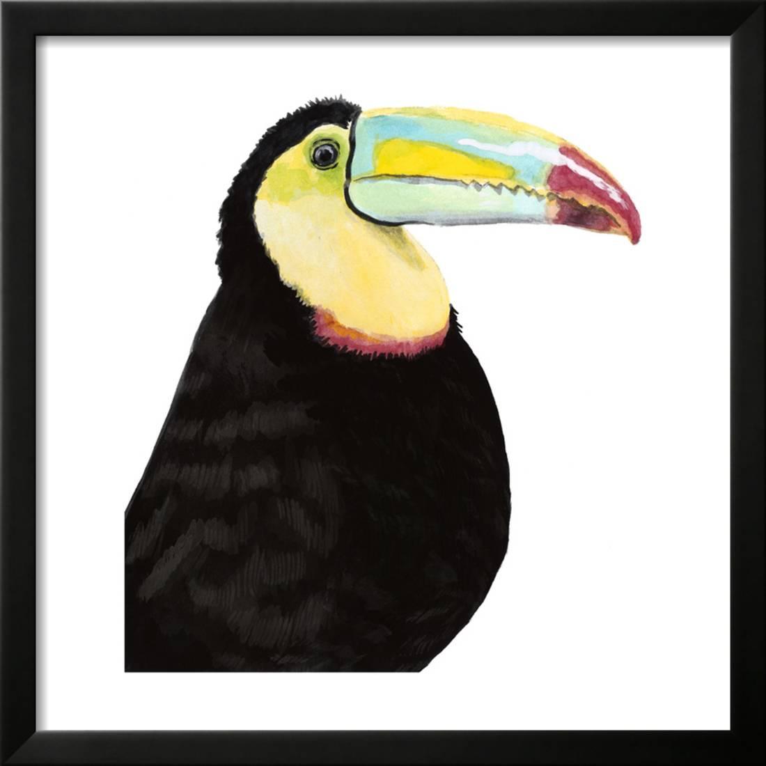 1100x1100 Watercolor Toucan Framed Art Print Wall Art By Naomi Mccavitt