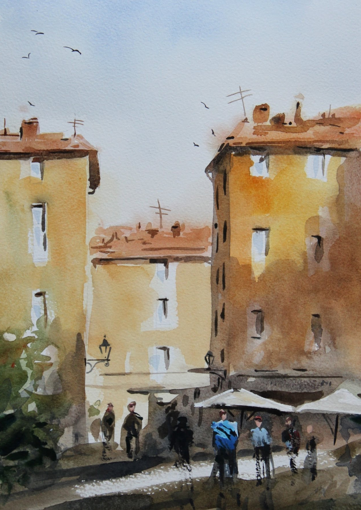 1255x1772 Watercolor Paintings Of Buildings Watercolor Tutorial Art Painting