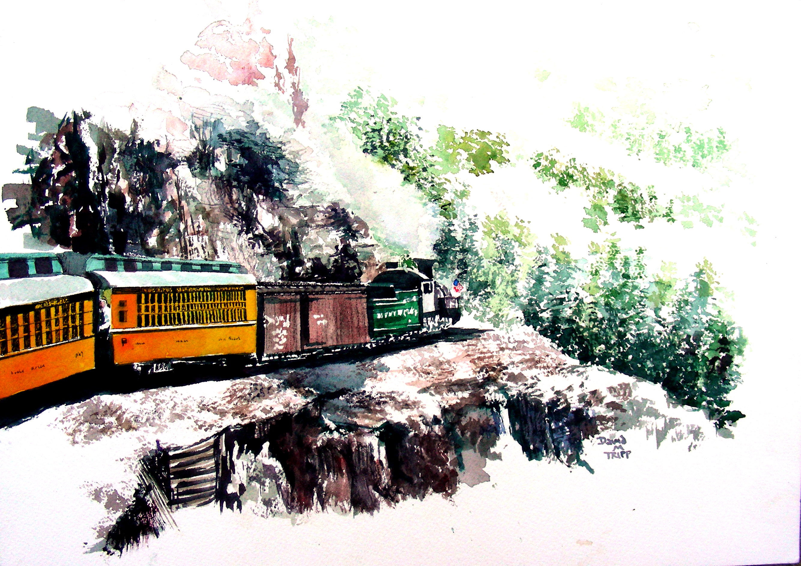 2668x1888 Passenger Train Recollections 54 The Art Of David Tripp