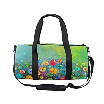 355x355 Use4 Abstract Floral Watercolor Travel Duffel Bag