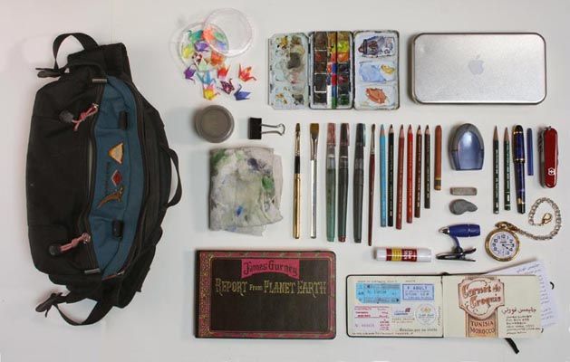 629x400 This Is What I Carry In My Watercolor Sketching Bag. James Gurney
