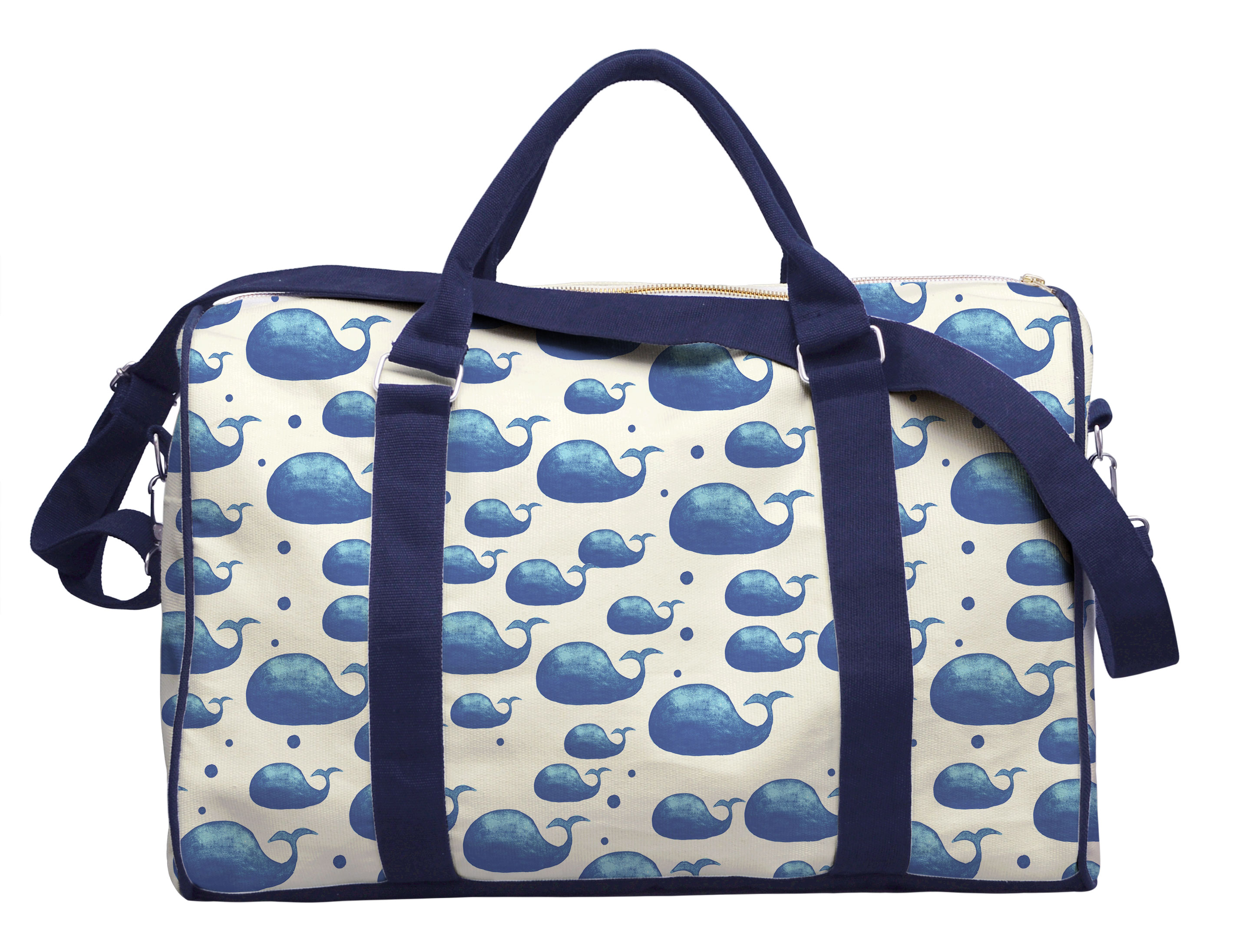 2846x2192 Vietsbay Watercolor Whale Printed Oversized Canvas Duffle Luggage