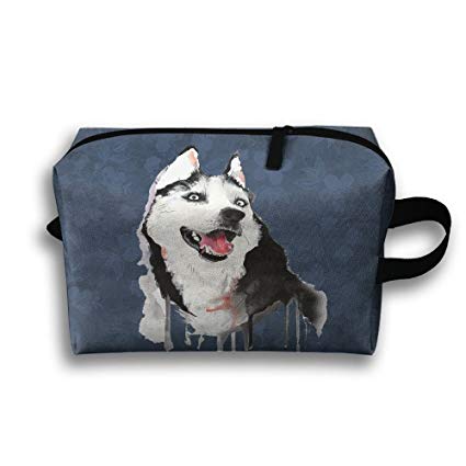 425x425 Unisex Handbags Happy Dog Husky Animal Watercolor