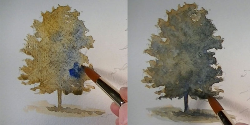 800x400 How To Paint Trees With Watercolor
