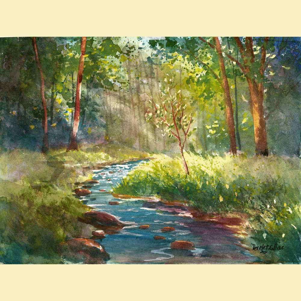 1000x1000 Water Painting On Canvas Beautiful Watercolor Landscape Painting