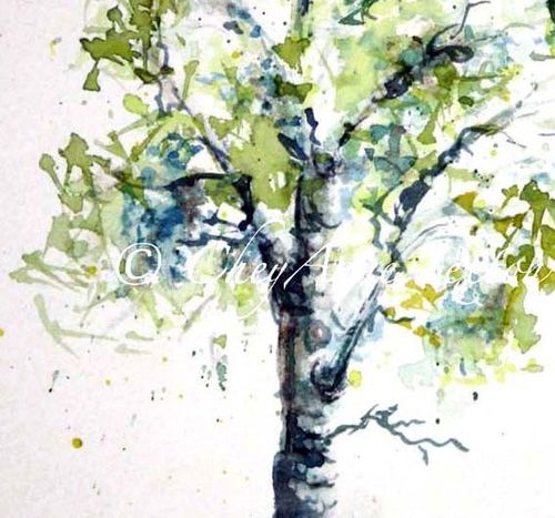 500x467 Aspen Tree Watercolor Aspen Tree Painting By Cheyannesexton