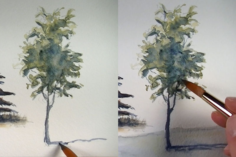 800x535 How To Paint Trees With Watercolor