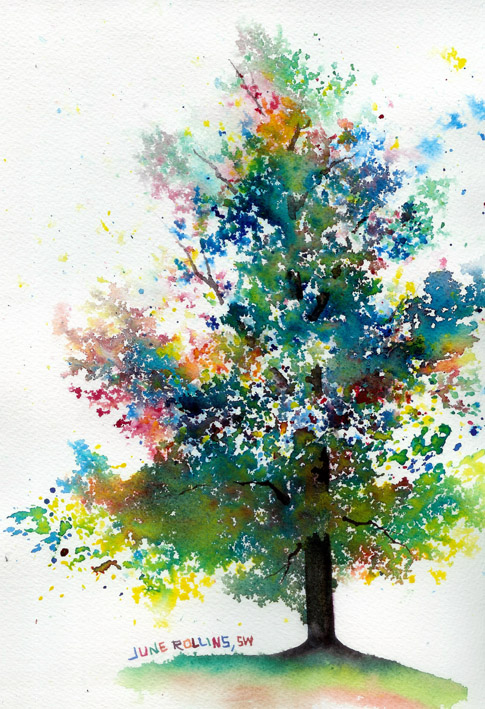 Watercolor Tree Painting at GetDrawings | Free download