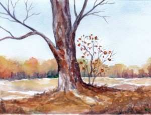 300x229 Painting Tree Trunks Inspirational Artfully Imperfect Painting Ideas