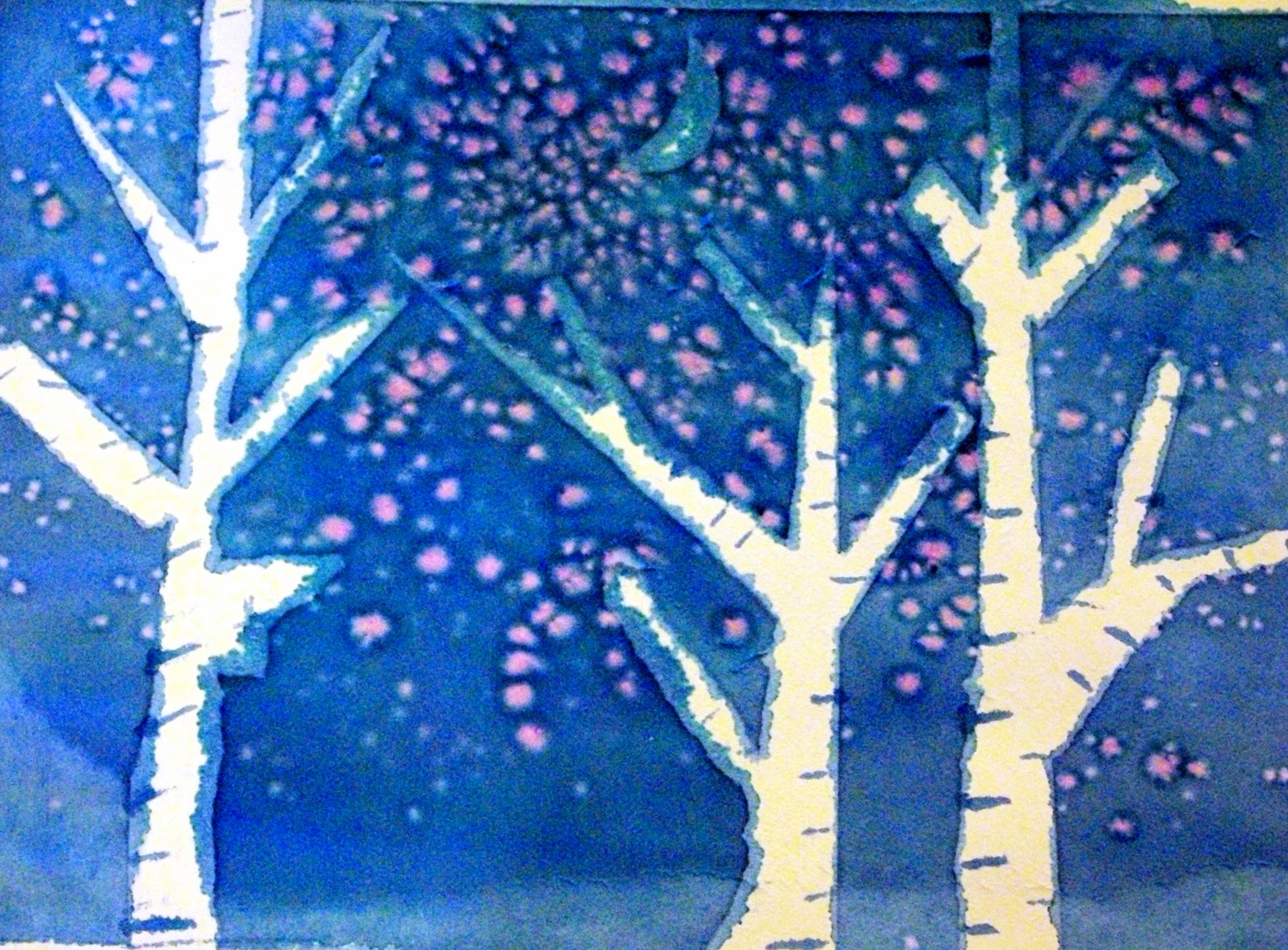 1600x1180 Kids Art Watercolor Winter Trees