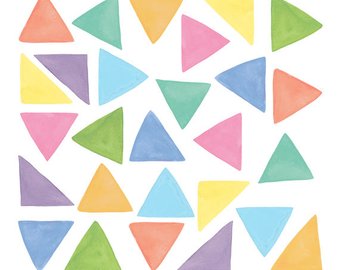 340x270 Handmade Watercolor Triangles Etsy