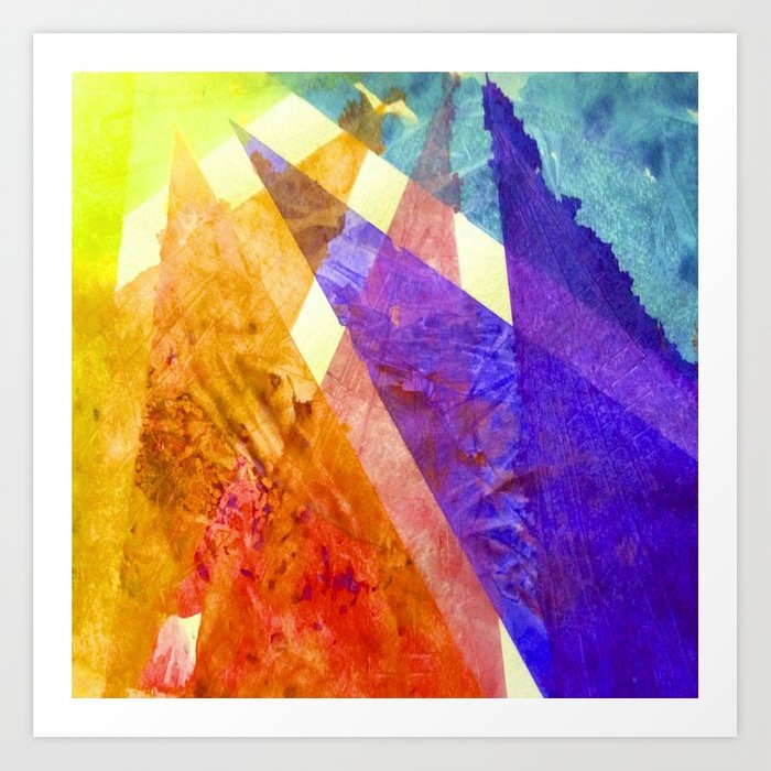 700x700 Neon Watercolor Triangle Painting