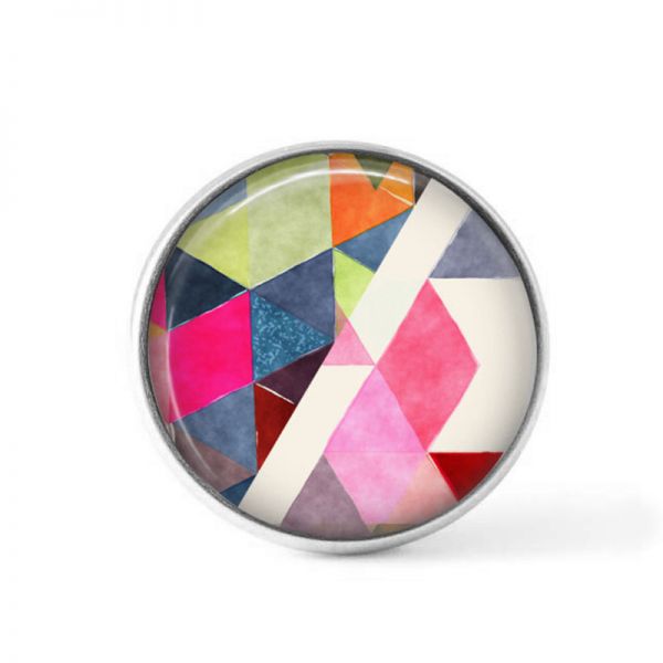 600x600 Clip On Snap Button For Interchangeable Jewelry Boho Watercolor