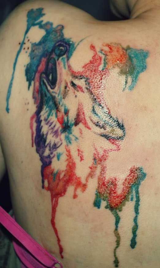 522x872 Watercolor Tattoos Wolves Ideas