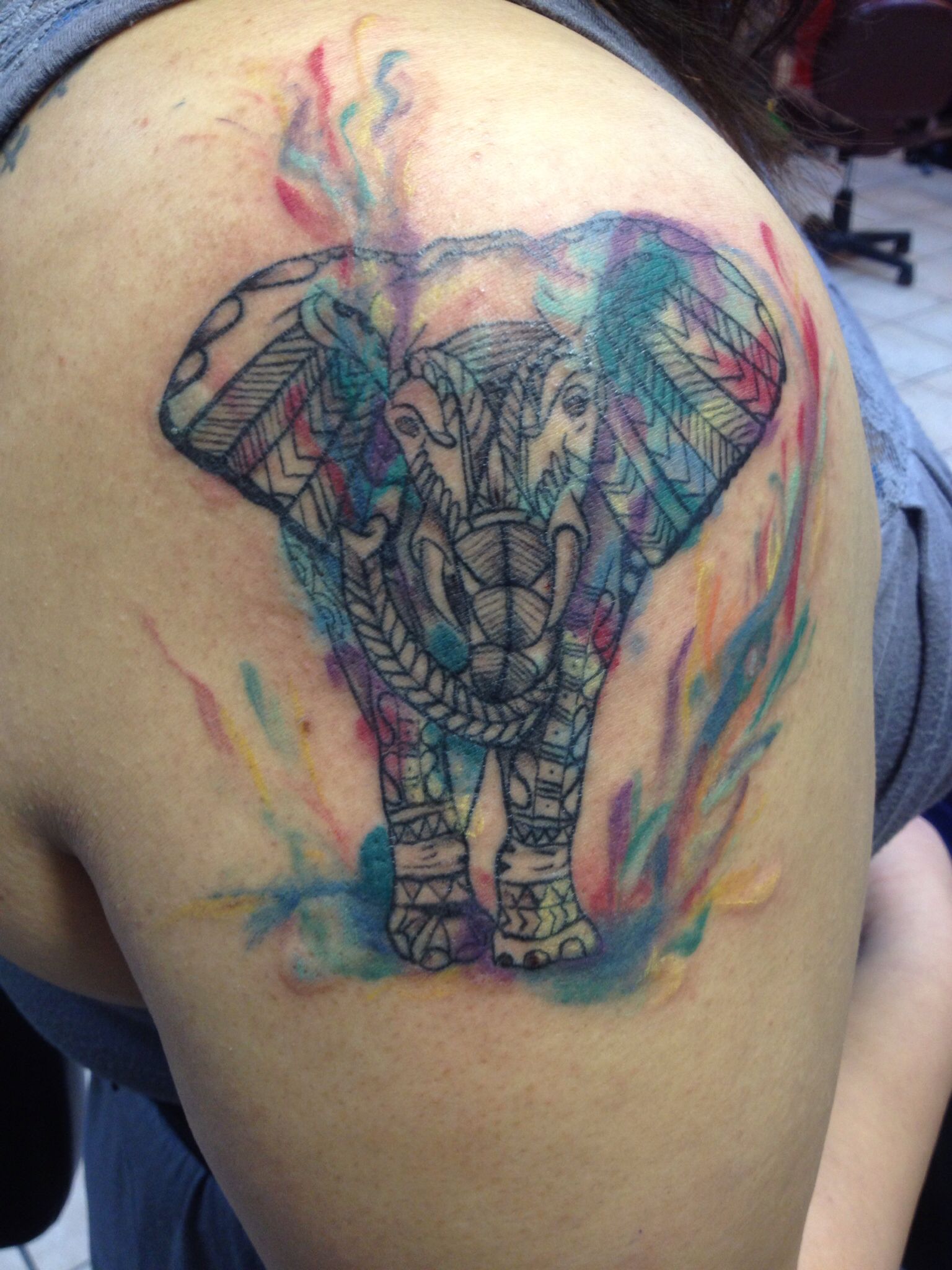 1536x2048 Watercolor Tribal Elephant Tattoos Tribal Elephant