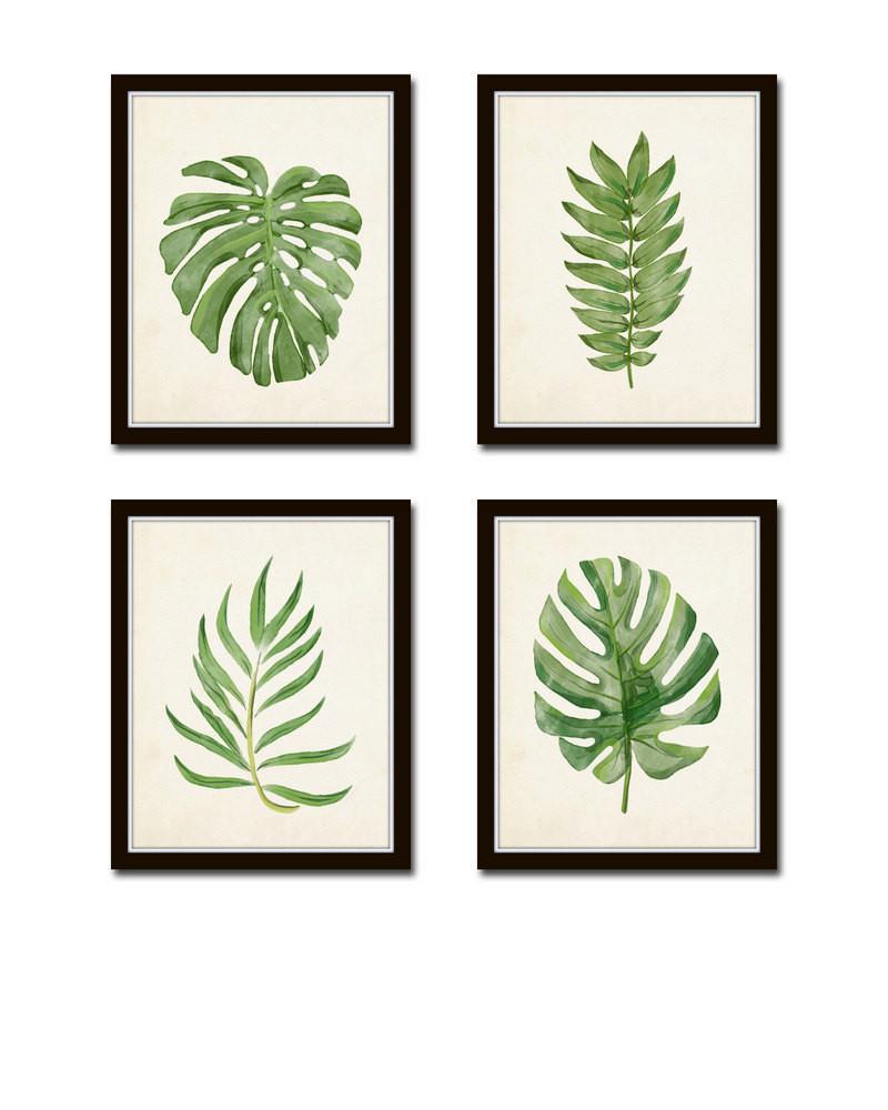 800x1000 Watercolor Tropical Leaf Set No. 2 Belle Maison Art