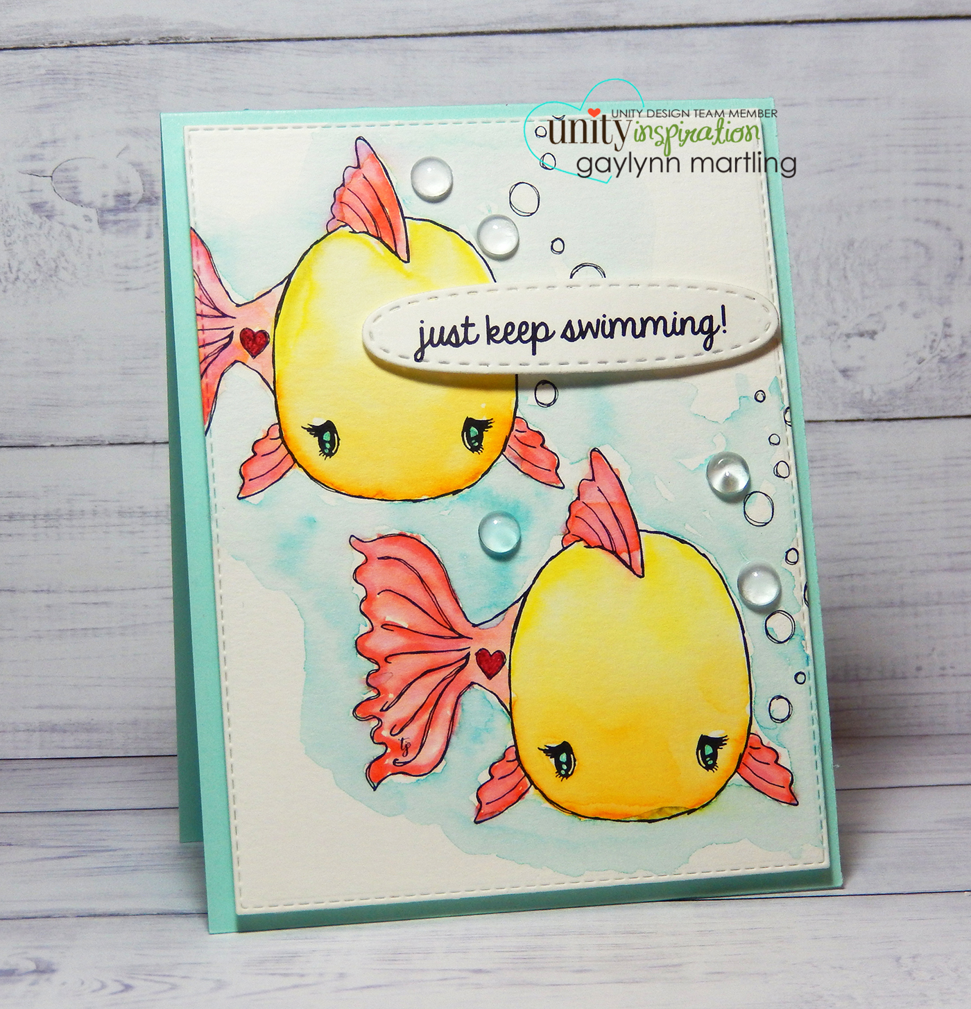 1400x1456 Neat Nook Creations Watercolor Tropical Fish Card With Distress