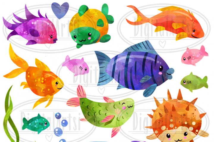 720x479 Watercolor Tropical Fish Clipart By Digitalartsi