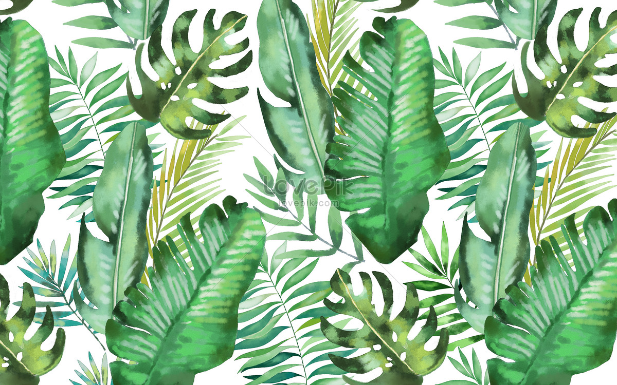 1200x750 Watercolor Background Of Tropical Leaves Photo Image Picture Free