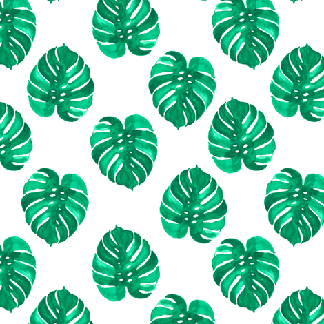 470x470 Monstera Palm Leaf Watercolor Green Tropical Leaves Palm Print