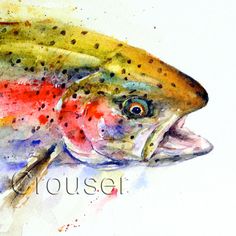236x236 Watercolor Fish Print