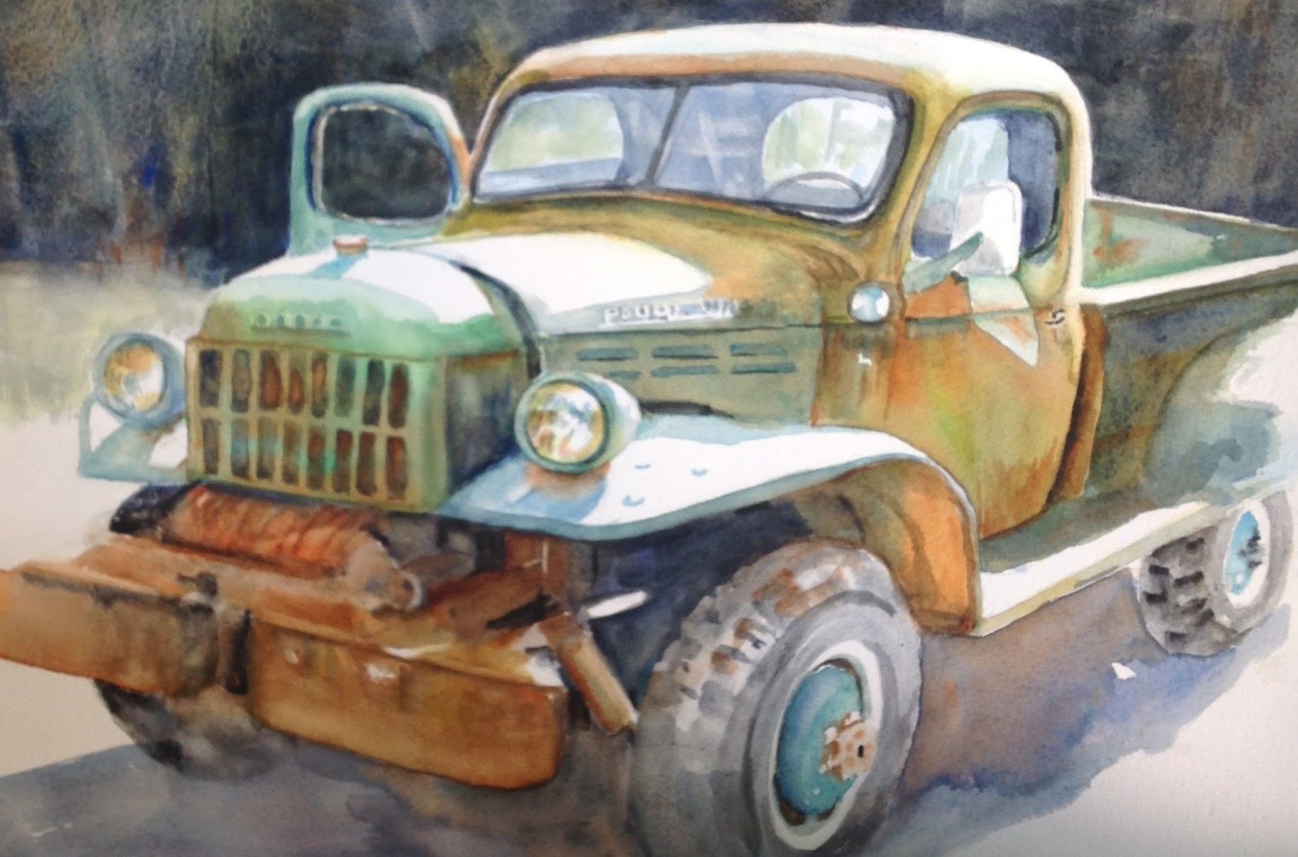 1831x1210 Pin By Mary Cunningham On Watercolor Trucks Vw And