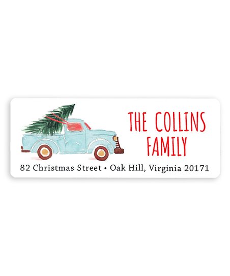 452x543 Chickabug Watercolor Truck Personalized Address Labels