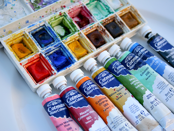710x534 Choosing Watercolor Paints In A Tube Vs. In A Pan