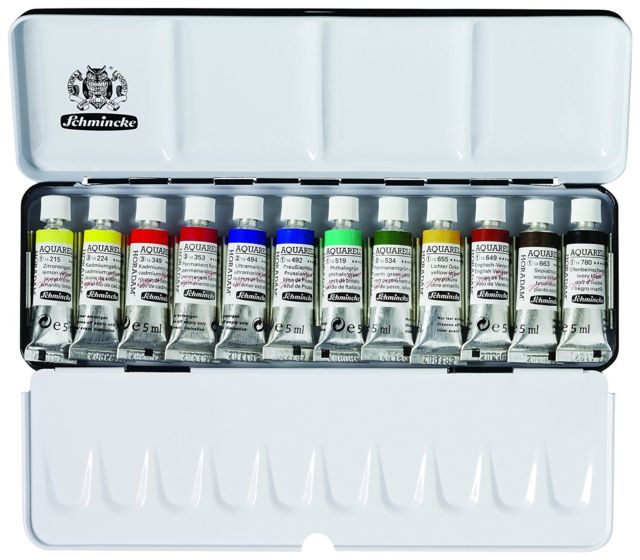 640x560 Schmincke Horadam Aquarell 12 Tubes Finest Watercolor Set Ebay