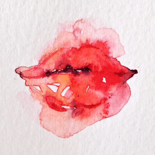 500x501 Watercolor Lips Tumblr