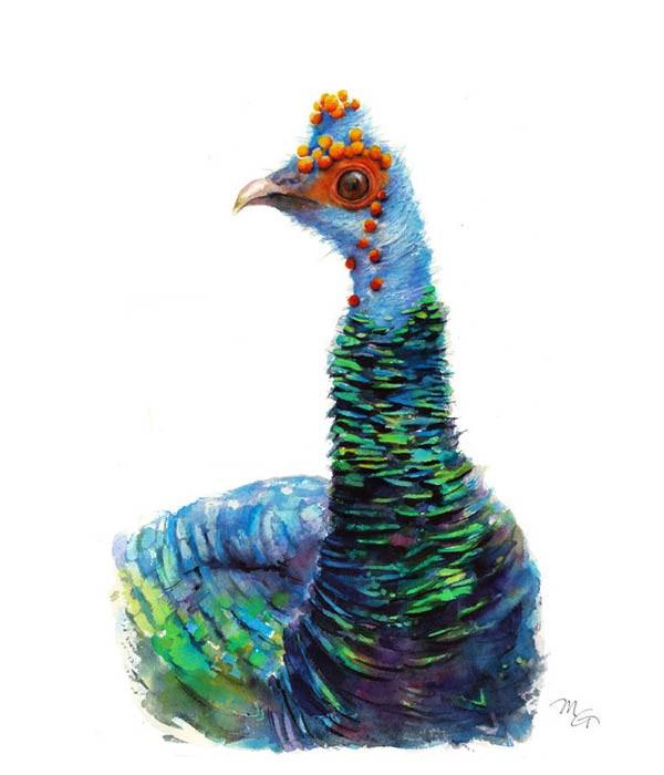 600x700 Turkey Watercolor Archival Print Mira Guerquin Watercolors