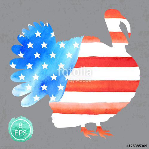 499x500 Watercolor Turkey. Vector. Stock Image And Royalty Free Vector