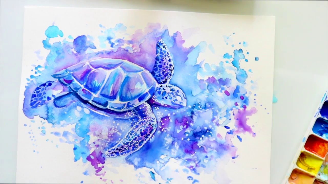 1280x720 Galaxy Animal Watercolor Technique