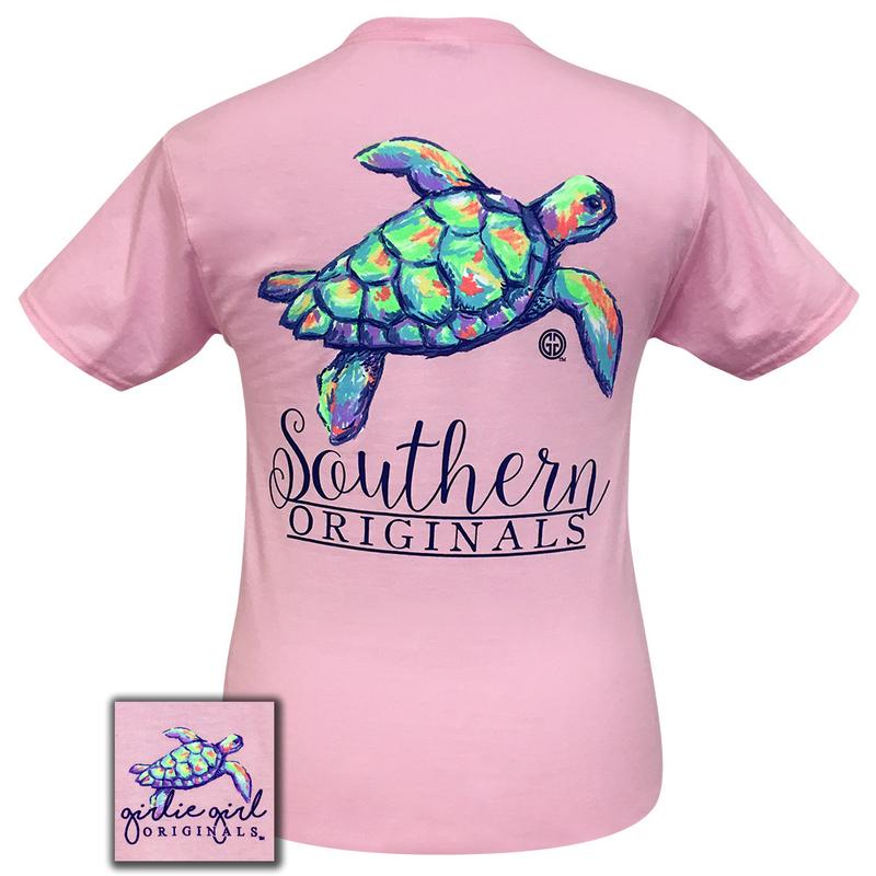 800x800 Watercolor Turtle Classic Pink Short Sleeve Girliegirloriginals