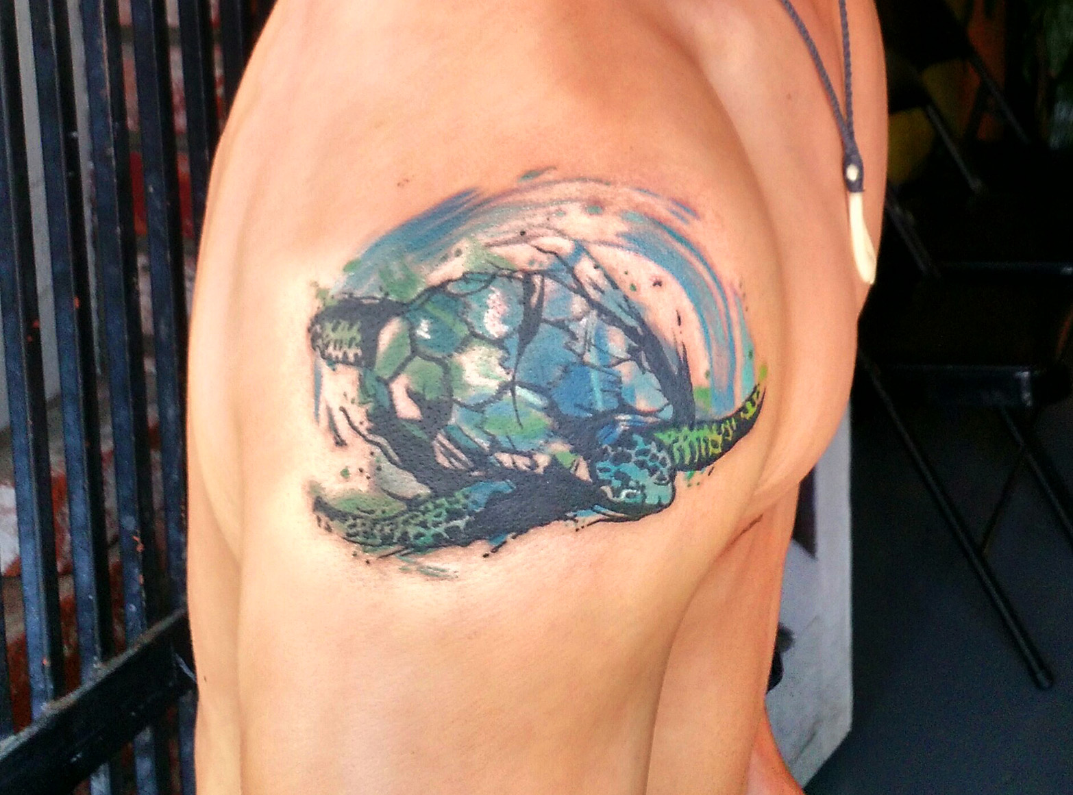 1566x1161 Watercolor Turtle Tattoo By Deanna Wardin Of Tattoo Boogaloo (Sf