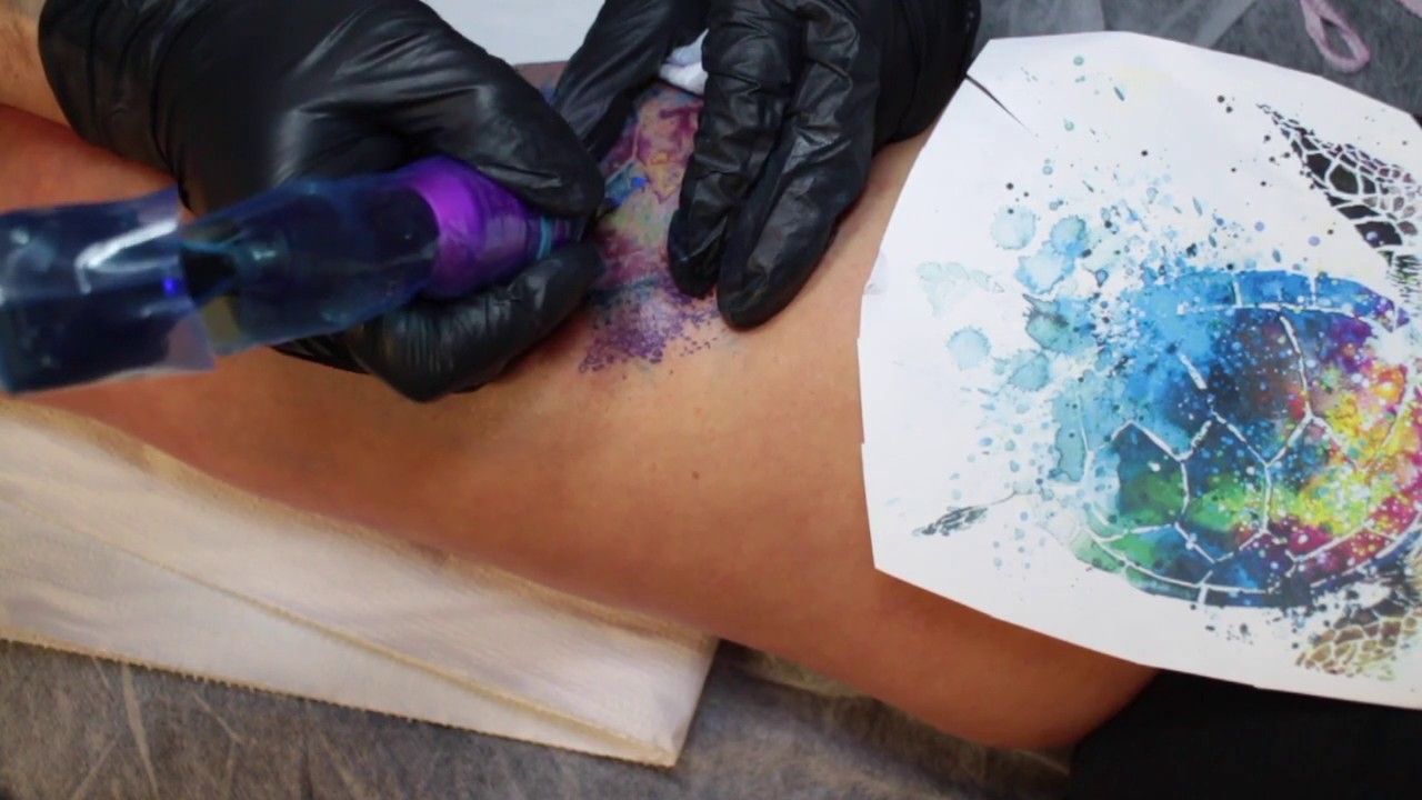1280x720 Turtle Watercolor Tattoo