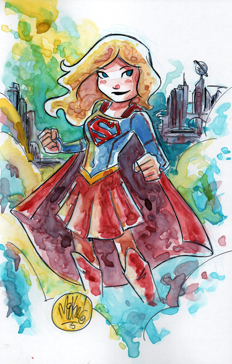 478x749 Watercolor Tv Supergirl By Mikemaihack