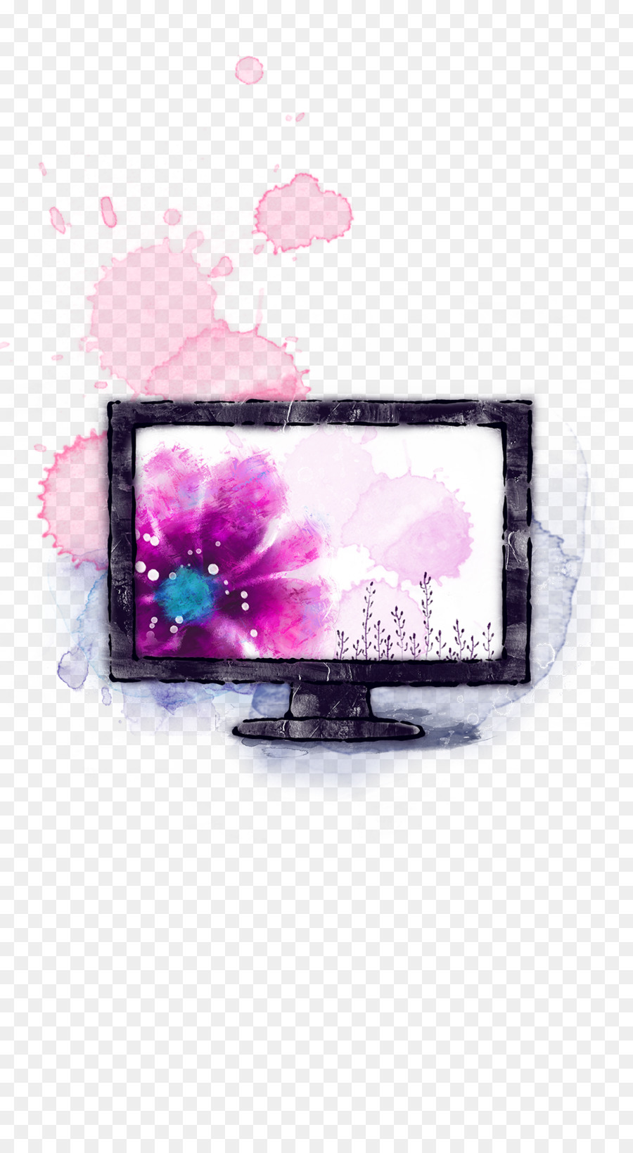 900x1640 Watercolor Painting Template Television Download