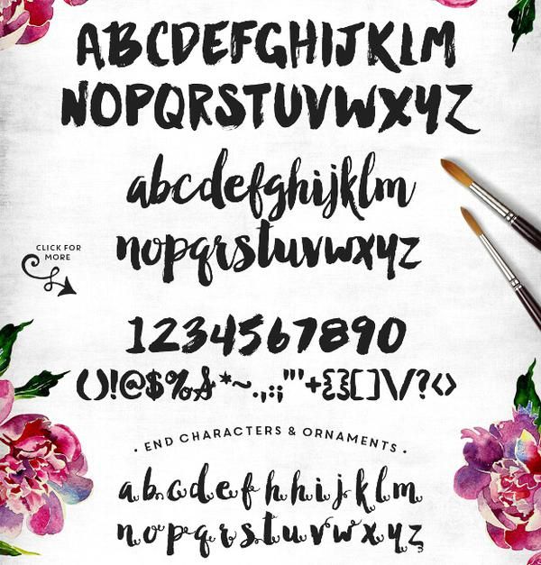 600x627 Watercolor Typography Font Arts Amp Craft Fonts