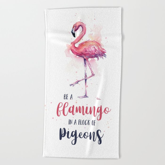 700x700 Be A Flamingo In A Flock Of Pigeons Watercolor Typography Animals