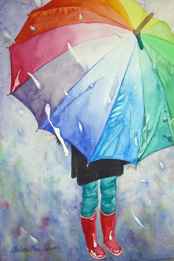 600x899 A Splash Of Color Can Brighten Any Gloomy Day. Watercolour Is