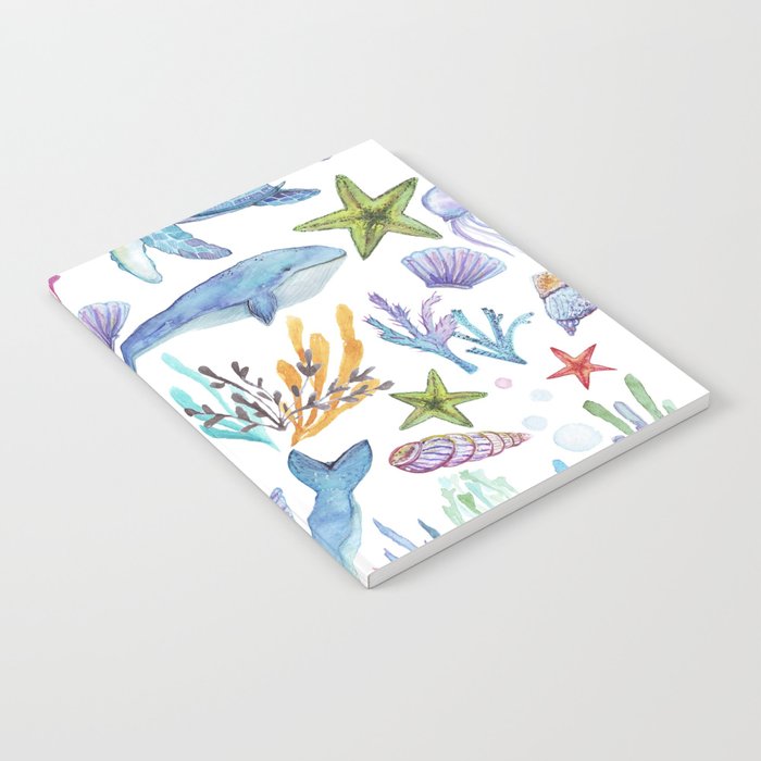 700x700 Under The Sea Watercolor Notebook By Huntleigh Society6