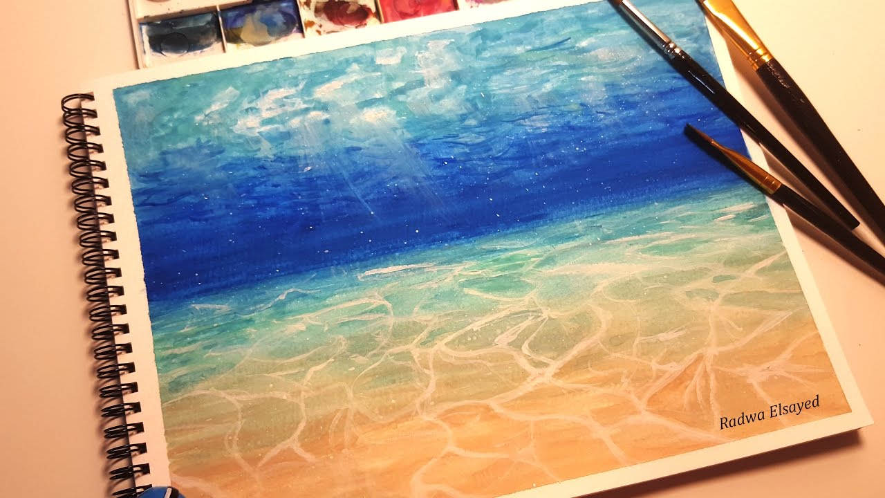 1280x720 Watercolor Underwater Scene